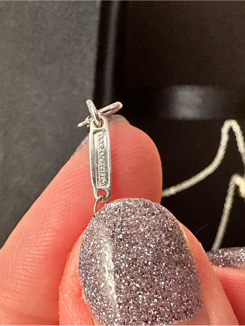 Tiffany & Co. X Motif Diamond Station Necklace in White Gold - Picture 3 of 4